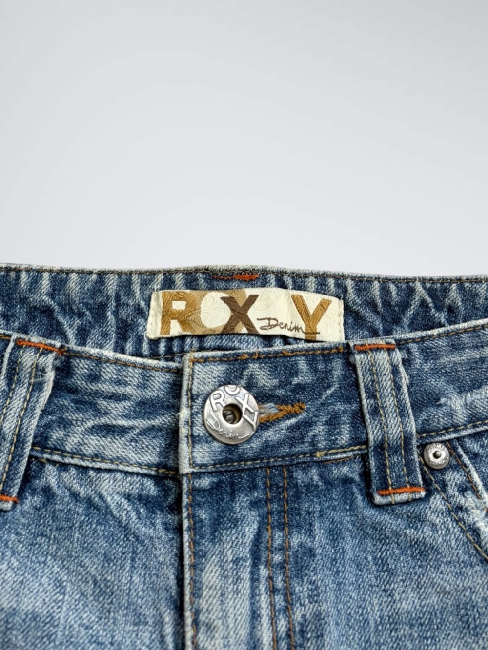 Y2K Roxy Low Rise Micro Denim Shorts - Picture 7 of 9